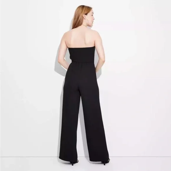 WILD FABLE Women's Wide Leg Bandeau Jumpsuit Strapless/Strapped | NWT! - Picture 2 of 6